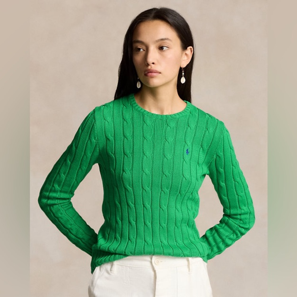 Ralph Lauren Sport Cable-Knit Cotton Crewneck
Sweater